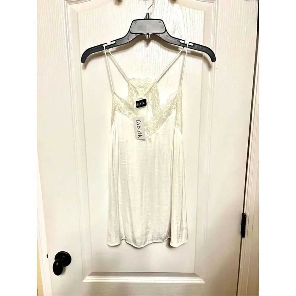 New Fabrik white lace Racerback Camisole